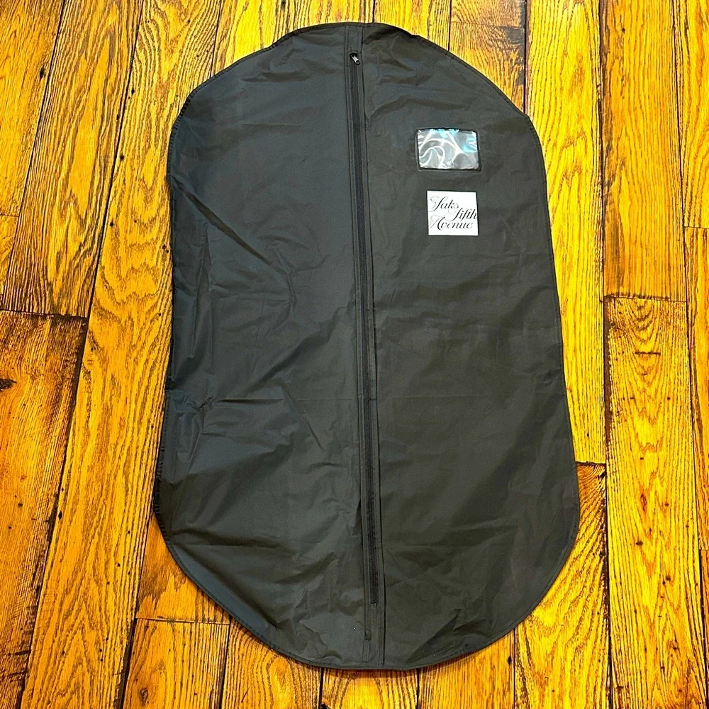 Saks Fifth Avenue Black Travel & Storage Garment Cover With Zipper